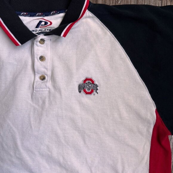 2/$18 SALE! Vtg Ohio State Buckeyes Polo Shirt Mens XL Player Colorblock College - Picture 7 of 8